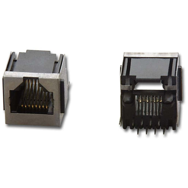 Shielded Straight PCB Mount Modular Jack 8P8C