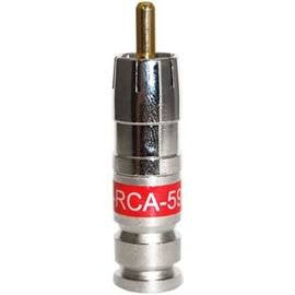 RCA Compression Connector Universal RG59 Thru Quad Shield Coaxial Cable