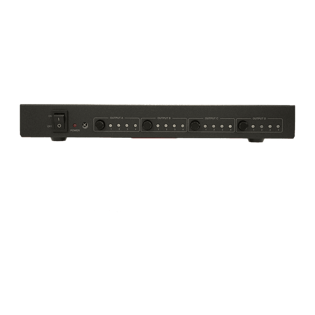 Ultra-High-Speed 4x4 HDMI 2.0b Matrix Switch | 18Gbps with Fast Switching & Scaling