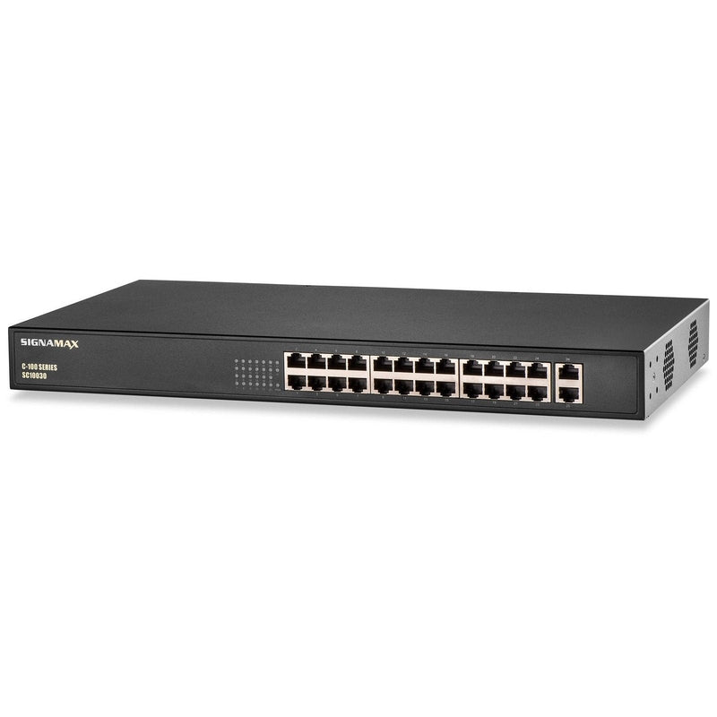 Signamax FO-SC10030 - High-Efficiency 24 Port Fast Ethernet PoE+ Lite Switch