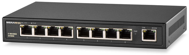 Signamax SC10091 8 Port Fast Ethernet PoE+ Switch