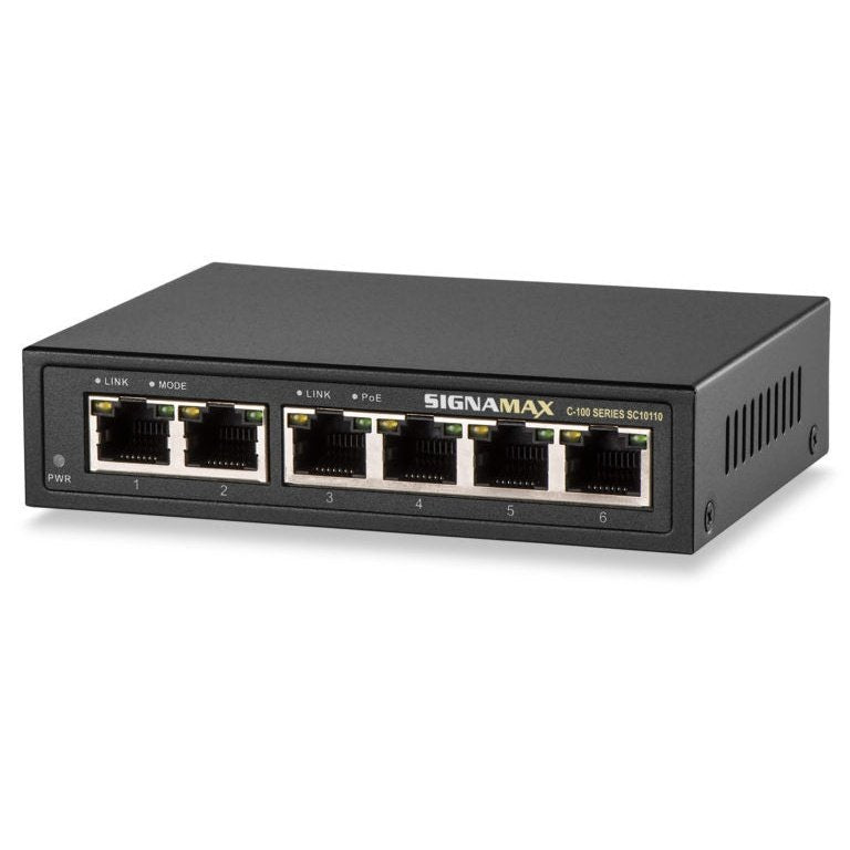Signamax SC10110 4-port Gigabit PoE+ LAN Switch