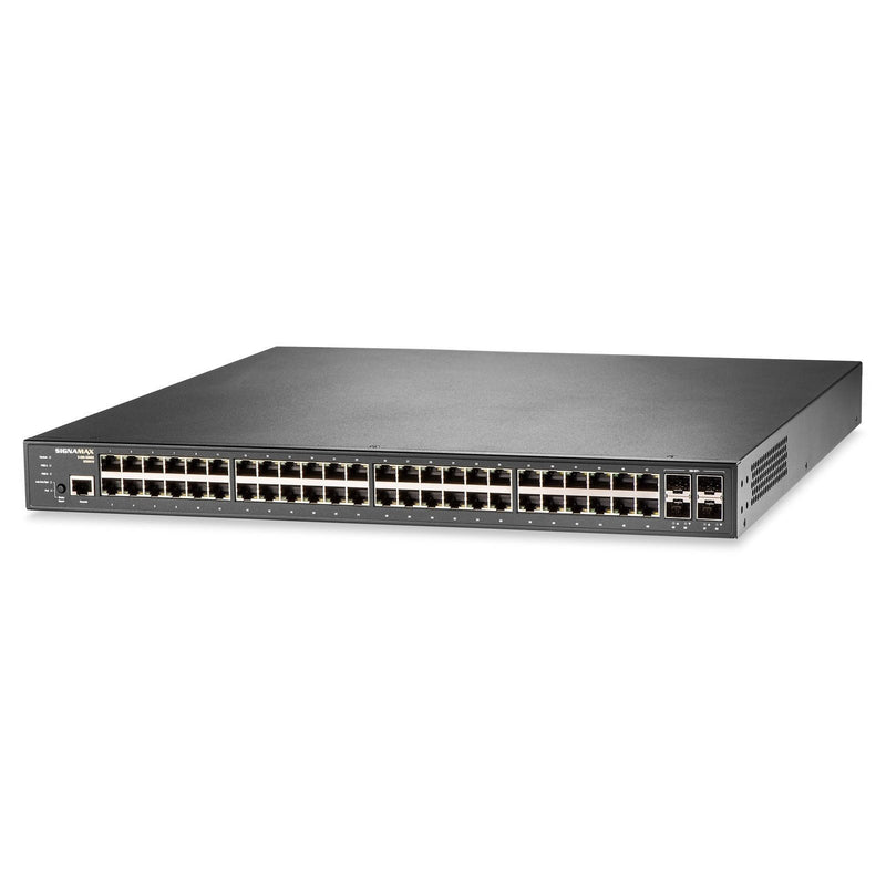 Signamax C-500 Gigabit Switch | 48-Port PoE+, 4 1/10G SFP+ Slots | FO-SC50010