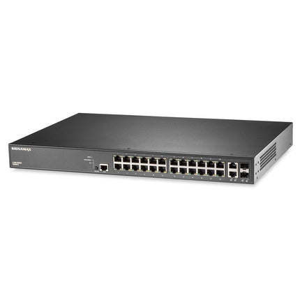 Signamax C-600 Lighting Switch | 24-Port Gigabit PoE++, 2 SFP Combo | FO-SC60010