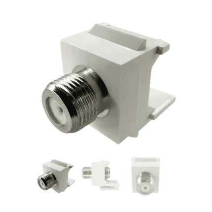 F-type Connector Module White