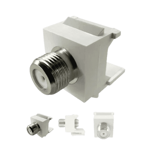 F-type Connector Module White – Tri-Tek Electronics
