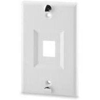 1-Port Plastic Wall Mount Phone Plate, White