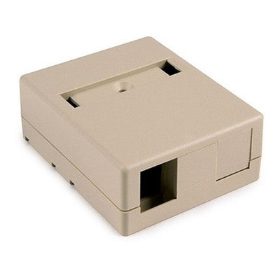 2 Port Surface Mount Box - IVORY