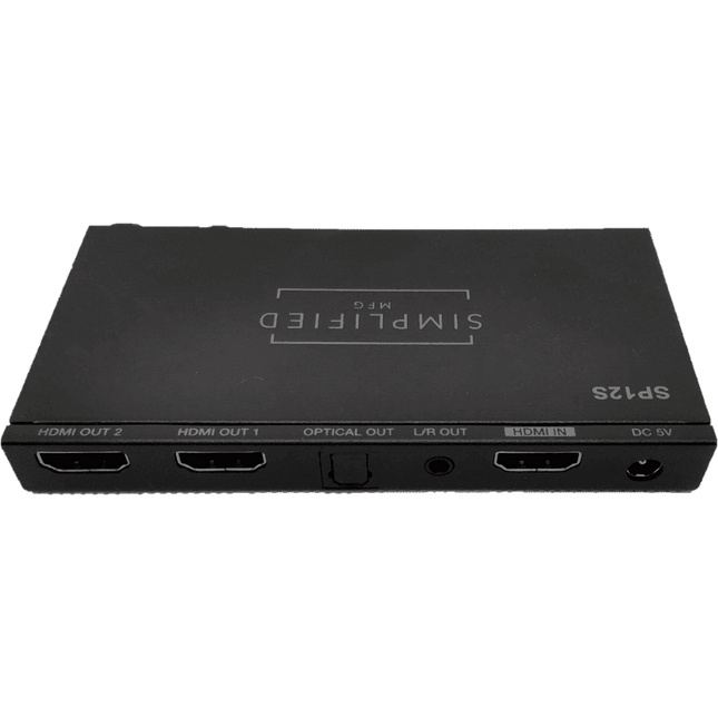 1 in 2 Out HDMI 2.0b 18Gbps Scaling Splitter with Audio Extraction