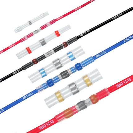 120-Piece Heat Shrink Solder Seal Connector Kit: Waterproof Butt Connectors for Secure Joining