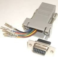 DB9 Female Jack To RJ45 8-Cond Adapter