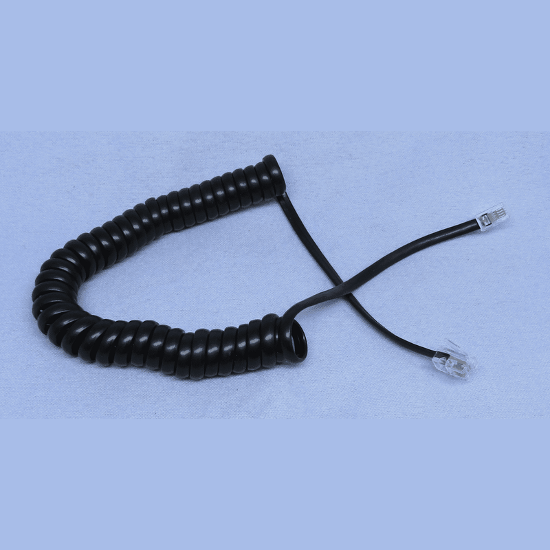 Telephone Coiled Handset Cord, Black