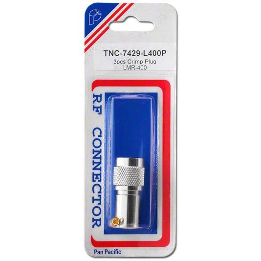 TNC 3-piece Crimp Plug for LMR400 Coax