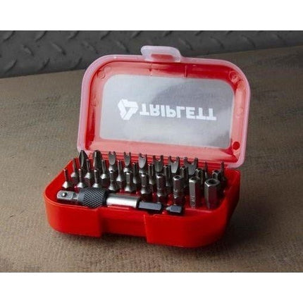 PROFESSIONAL 32 PIECE INDUSTRIAL GRADE METAL BIT KIT: PHILLIPS TAMPER, TORX TAMPER, HEX TAMPER, AND SPANNER BITS- TSBK-001