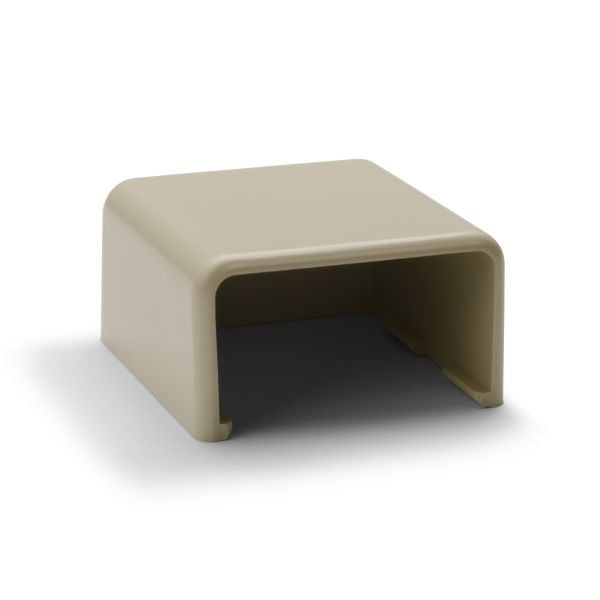 End Cap, 1-3/4", PVC, Ivory
