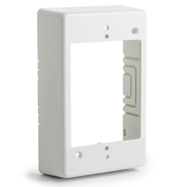 Single Gang Junction Box, 1-1/4" Deep, PVC, Office White