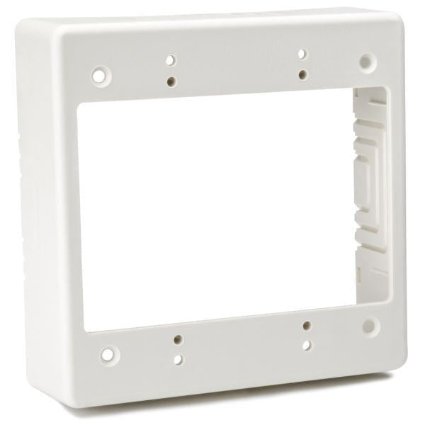 Dual Gang Junction Box, 1-1/2" Deep, PVC, Office White, 1/bag