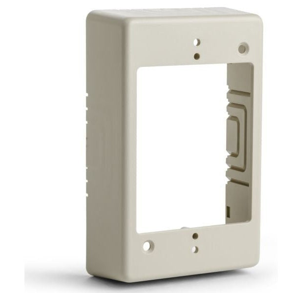 Single Gang Junction Box, 1-1/4" Deep, PVC, Ivory