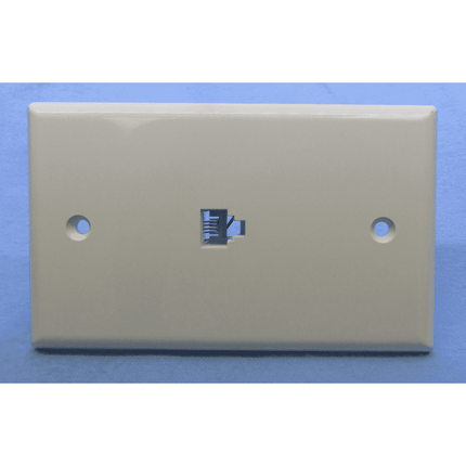 Modular Telephone Wall Plate, WHITE