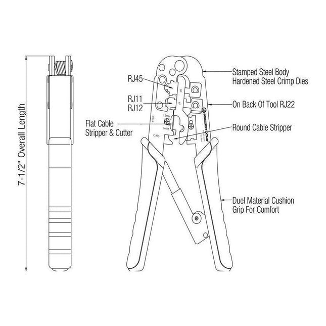 MODULAR CRIMPING TOOL 6 IN 1 UC-864