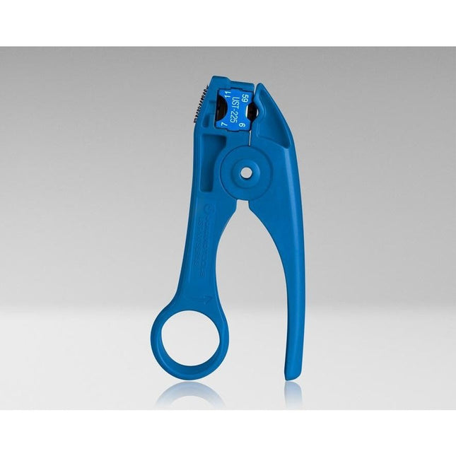 COAX Stripping Tool for RG59, RG6, RG7, RG11 Cables with Cable Stop