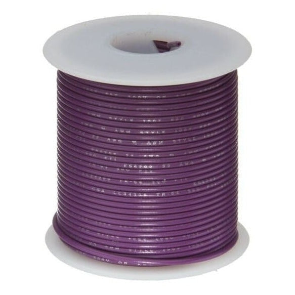 24 AWG Stranded Copper Wire, Violet, 25 ft.