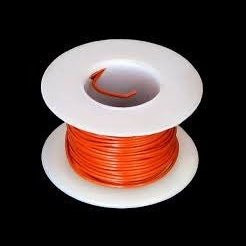26 AWG Stranded Copper Wire, Orange, 25 ft.