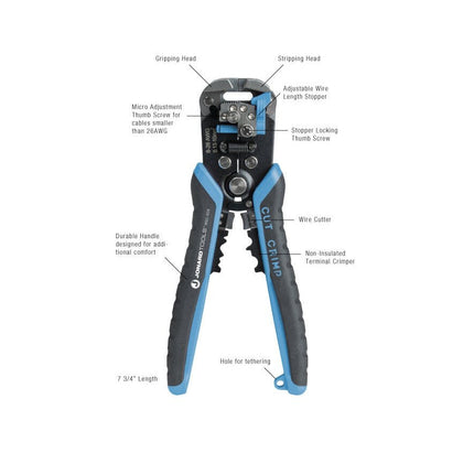 WIre Stripper and Crimper for 8-26 AWG WSC-826