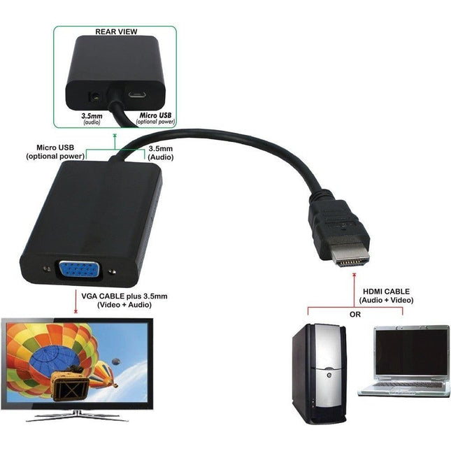 HDMI to VGA Video with Audio Converter