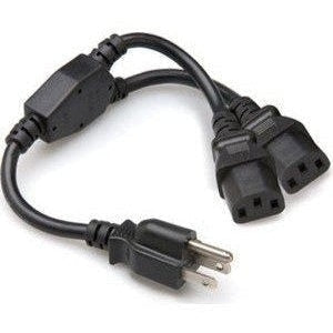 Dual C13 to NEMA 5-15P Power Cable