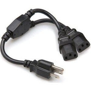 Dual C13 to NEMA 5-15P Power Cable