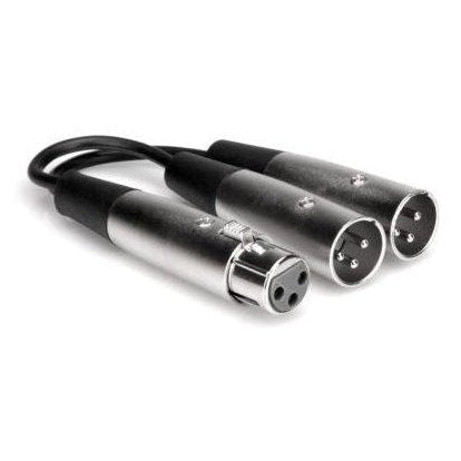 XLR3F Female to Dual XLR3M Male Y-Cable