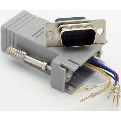 DB9/M To RJ11 6C 1PC Hood Gray