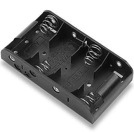 Four 4 C Cell UM-2 Plastic Battery Holder with Solder Lug Connection
