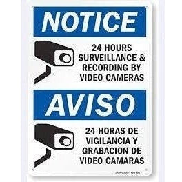 12in. x 14in. Aluminum CCTV Security Sign