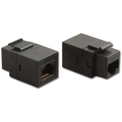 Cat5E Modular Feed Through Connector, Black