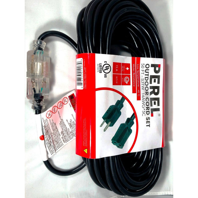 50FT 14AWG 3C Outdoor Power Cord with Lit Ends