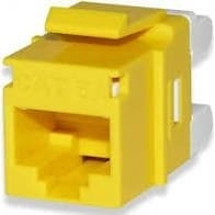 RJ45 Category 6 MT-Series Unscreened Keystone Jacks, Yellow