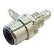RCA Jack Mounts In 1/4" Hole Panel Up To 3/16" Deep. WHITE