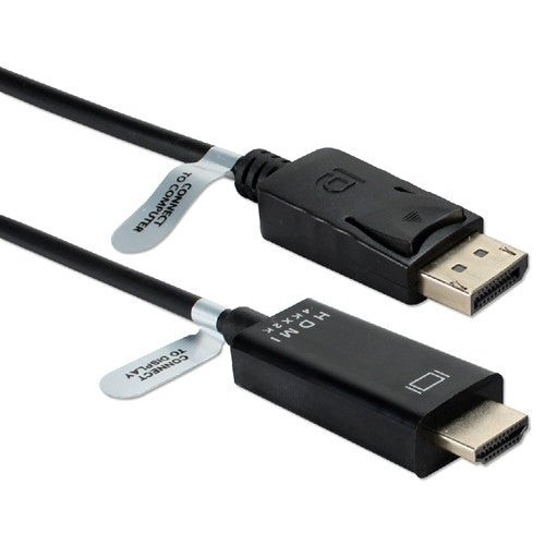 Black DisplayPort to HDMI 4K 10 ft