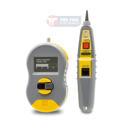 Real World Certifier 2 Cable Category Tester with Probe: Tests and Displays CAT 3,5,5E,6 Cables - Triplett RWC1000K2CS