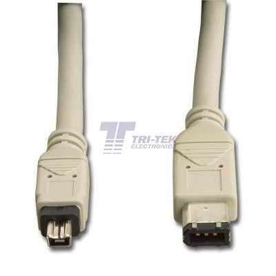 IEEE 1394 6 Pin To 4 Pin 6ft Firewire Cable