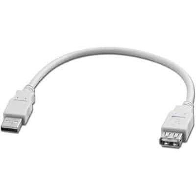 USB A M/F 8in. 22AWG Power Pair Non-Bracket Extension Cable