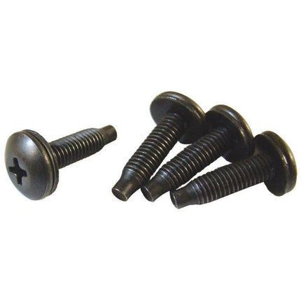 10-32 Black Rack Screws with Washers, 500 pc. Reusable Jar