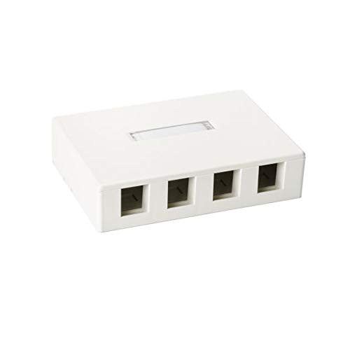 4 Port Surface Mount Box - Office White