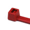 Cable Tie, 8" Long, UL Rated, 50lb Tensile Strength, PA66, Red Plenum Rated, 100/pkg
