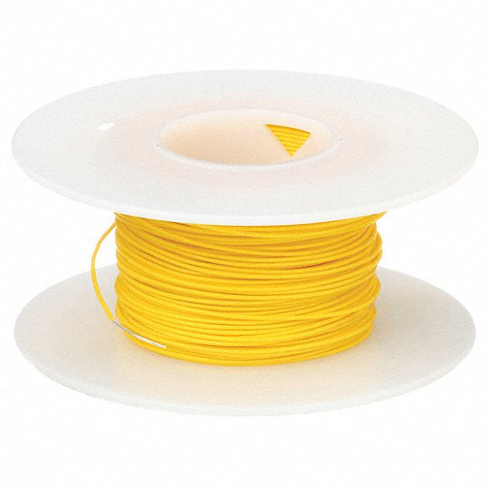 16 AWG Stranded Copper Wire, Yellow, 100 ft.