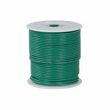 22 AWG Stranded Copper Wire, Green, 100 ft.