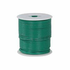 22 AWG Stranded Copper Wire, Green, 100 ft.