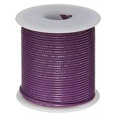 22 AWG Stranded Copper Wire, Violet, 25 ft.